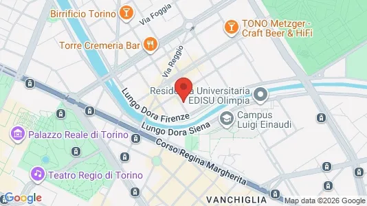 Apartments for rent i Turin - kort over placeringen