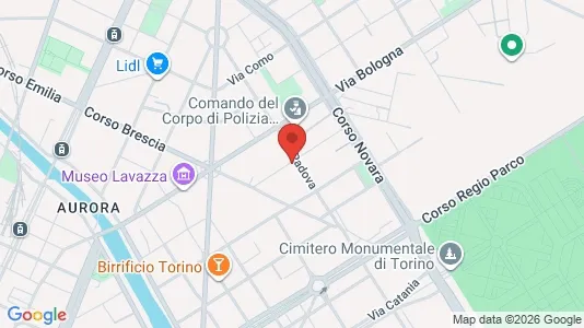 Rooms for rent i Turin - kort over placeringen