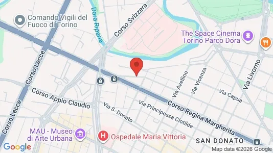 Apartments for rent i Turin - kort over placeringen