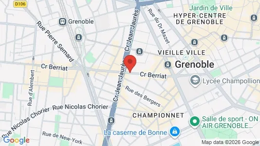 Apartments for rent i Grenoble - kort over placeringen