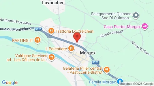 Apartments for rent i Morgex - kort over placeringen