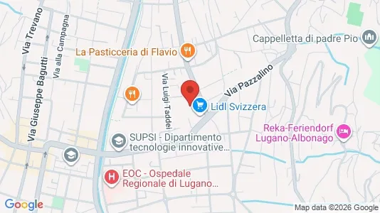 Apartments for rent i Lugano - kort over placeringen