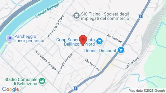 Apartments for rent i Bellinzona - kort over placeringen