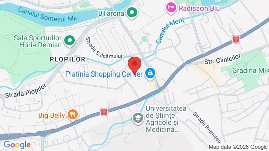 Apartments for rent i Cluj-Napoca - kort over placeringen