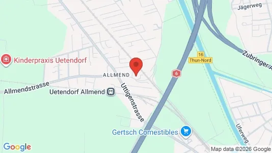 Apartments for rent i Thun - kort over placeringen