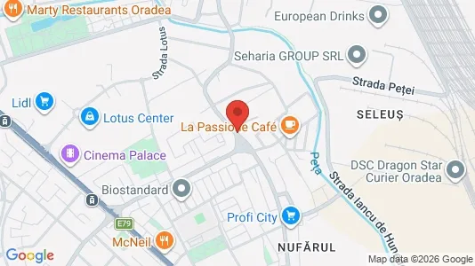 Apartments for rent i Oradea - kort over placeringen