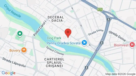 Apartments for rent i Oradea - kort over placeringen