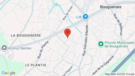 Apartments for rent i Nantes - kort over placeringen