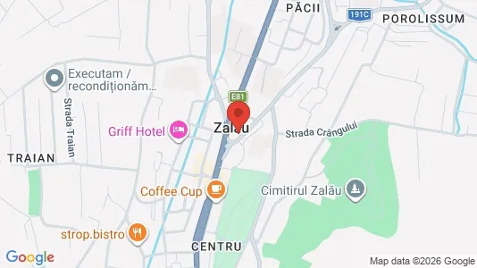 Apartments for rent i Zalău - kort over placeringen