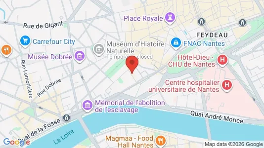 Apartments for rent i Nantes - kort over placeringen
