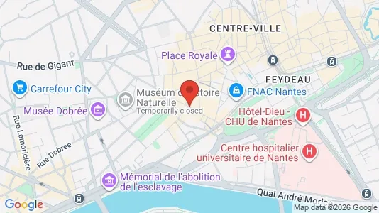 Apartments for rent i Nantes - kort over placeringen