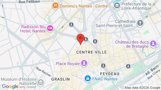 Apartments for rent i Nantes - kort over placeringen