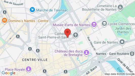 Apartments for rent i Nantes - kort over placeringen