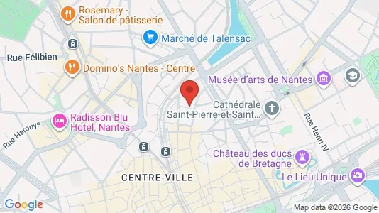 Apartments for rent i Nantes - kort over placeringen