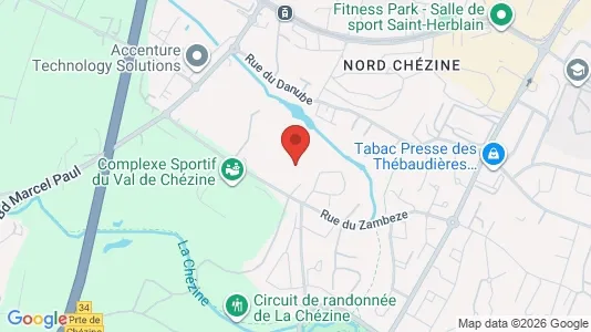 Apartments for rent i Nantes - kort over placeringen