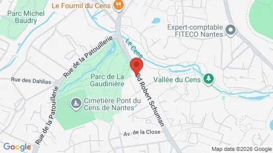 Apartments for rent i Nantes - kort over placeringen