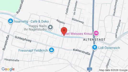 Apartments for rent i Feldkirch - kort over placeringen