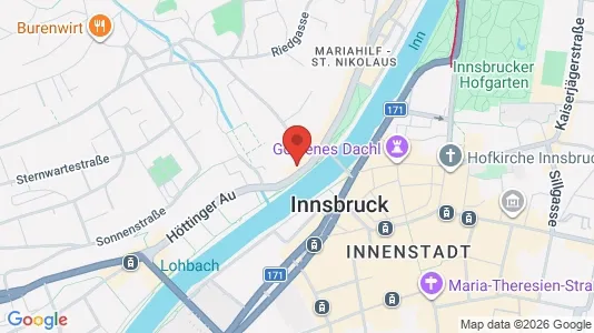 Apartments for rent i Innsbruck - kort over placeringen