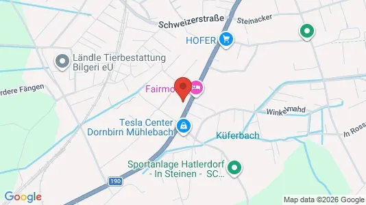 Apartments for rent i Dornbirn - kort over placeringen