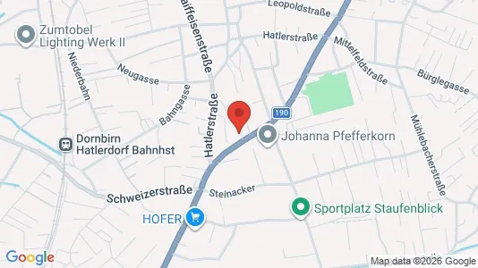 Apartments for rent i Dornbirn - kort over placeringen