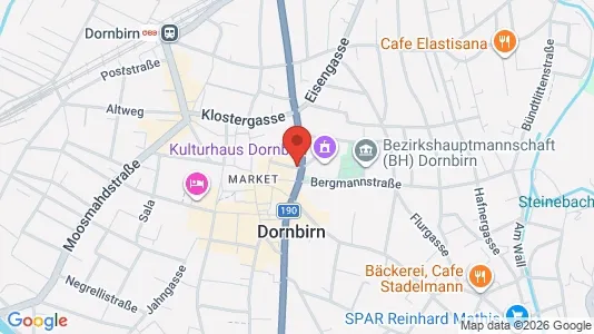 Apartments for rent i Dornbirn - kort over placeringen