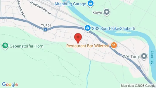 Apartments for rent i Baden - kort over placeringen
