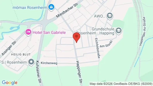 Apartments for rent i Rosenheim - kort over placeringen