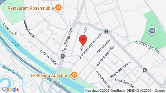 Apartments for rent i Augsburg - kort over placeringen