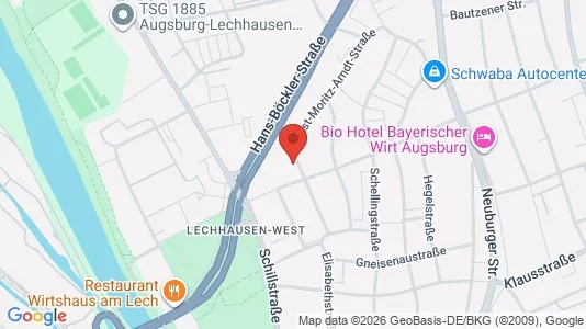 Apartments for rent i Augsburg - kort over placeringen