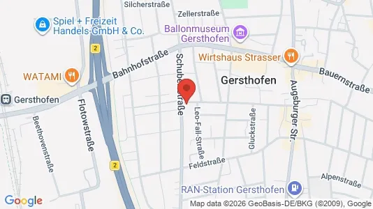 Apartments for rent i Augsburg - kort over placeringen