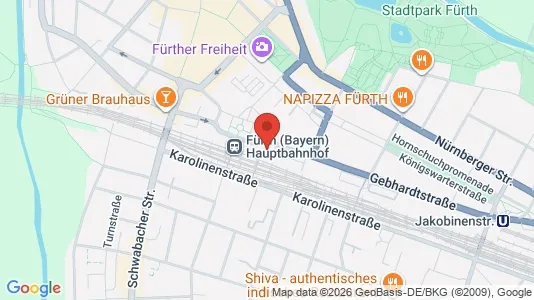 Apartments for rent i Fürth - kort over placeringen