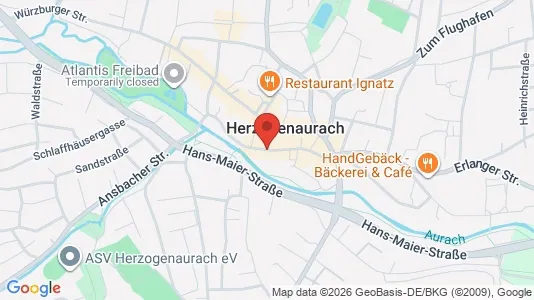 Apartments for rent i Erlangen-Höchstadt - kort over placeringen