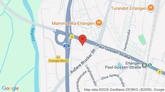 Apartments for rent i Erlangen - kort over placeringen