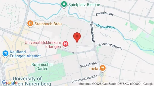 Apartments for rent i Erlangen - kort over placeringen