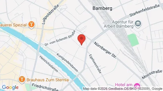 Apartments for rent i Bamberg - kort over placeringen