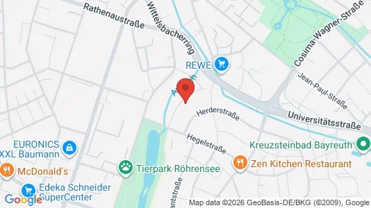 Apartments for rent i Bayreuth - kort over placeringen