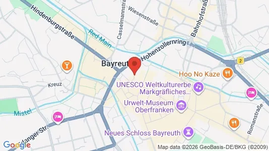 Apartments for rent i Bayreuth - kort over placeringen