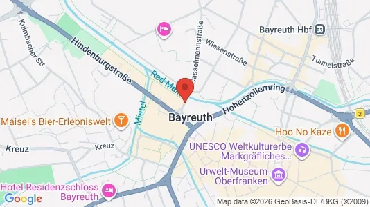 Apartments for rent i Bayreuth - kort over placeringen