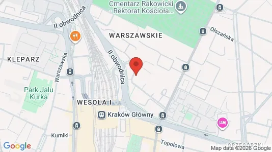 Apartments for rent i Kraków Śródmieście - kort over placeringen