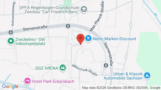 Apartments for rent i Zwickau - kort over placeringen