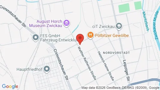 Apartments for rent i Zwickau - kort over placeringen