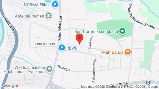 Apartments for rent i Zwickau - kort over placeringen