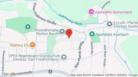 Apartments for rent i Zwickau - kort over placeringen