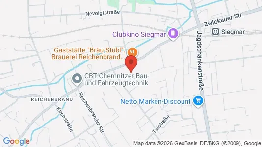 Apartments for rent i Chemnitz - kort over placeringen