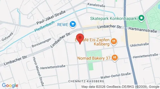 Apartments for rent i Chemnitz - kort over placeringen