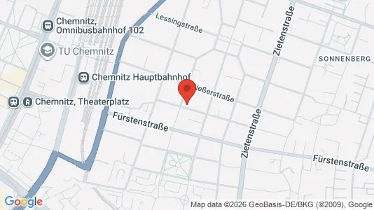 Apartments for rent i Chemnitz - kort over placeringen