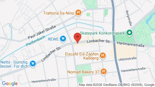 Apartments for rent i Chemnitz - kort over placeringen
