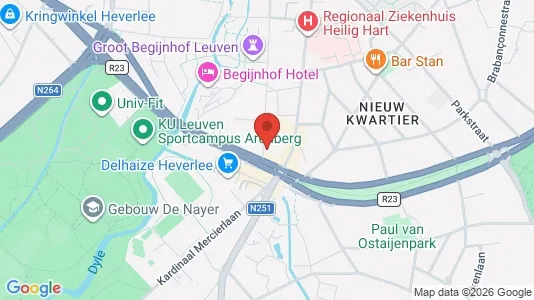 Apartments for rent i Leuven - kort over placeringen