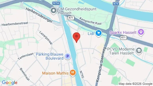 Apartments for rent i Hasselt - kort over placeringen