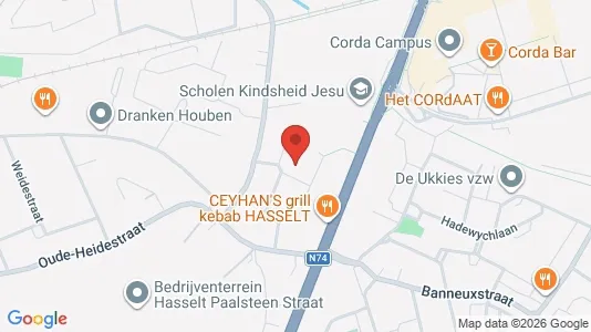 Apartments for rent i Hasselt - kort over placeringen